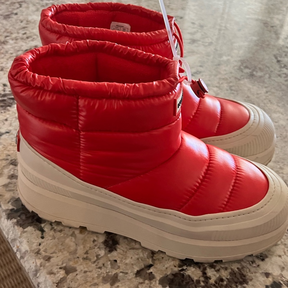 Hunter AMBLE RED PLATFORM INSULATED BOOTS US 9 $190 - Picture 4 of 9